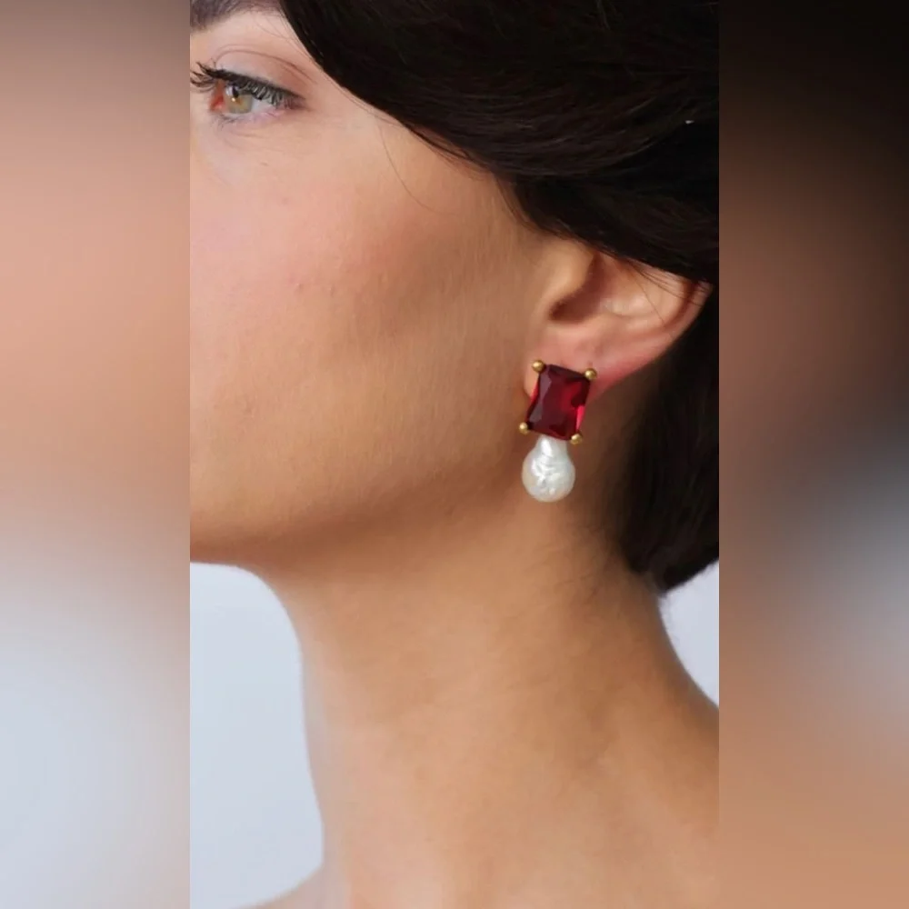 Handcrafted Real Pearl Designer Earrings Luxury Jewelry - Picture 4 of 8
